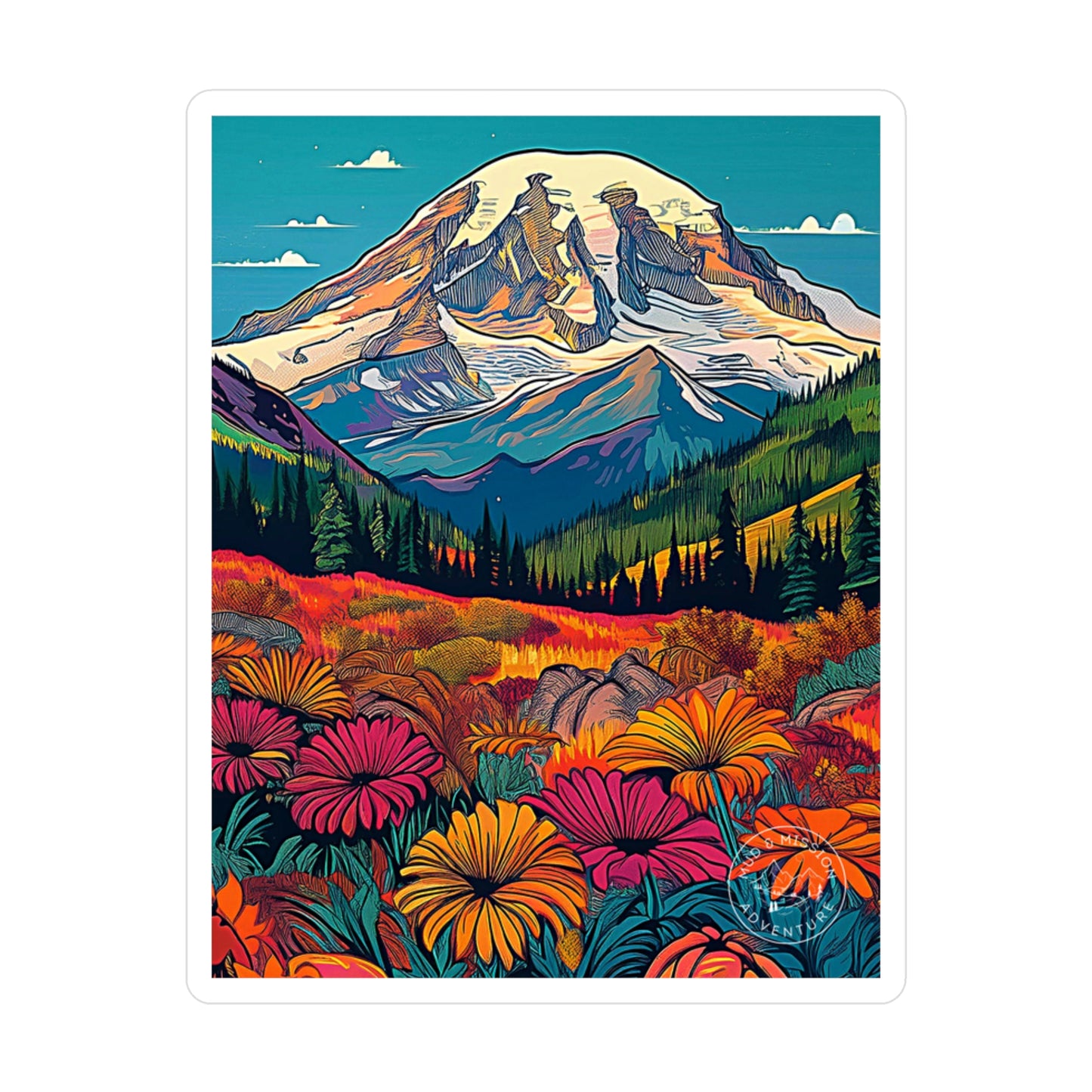 Mount Rainier National Park Vinyl Decal