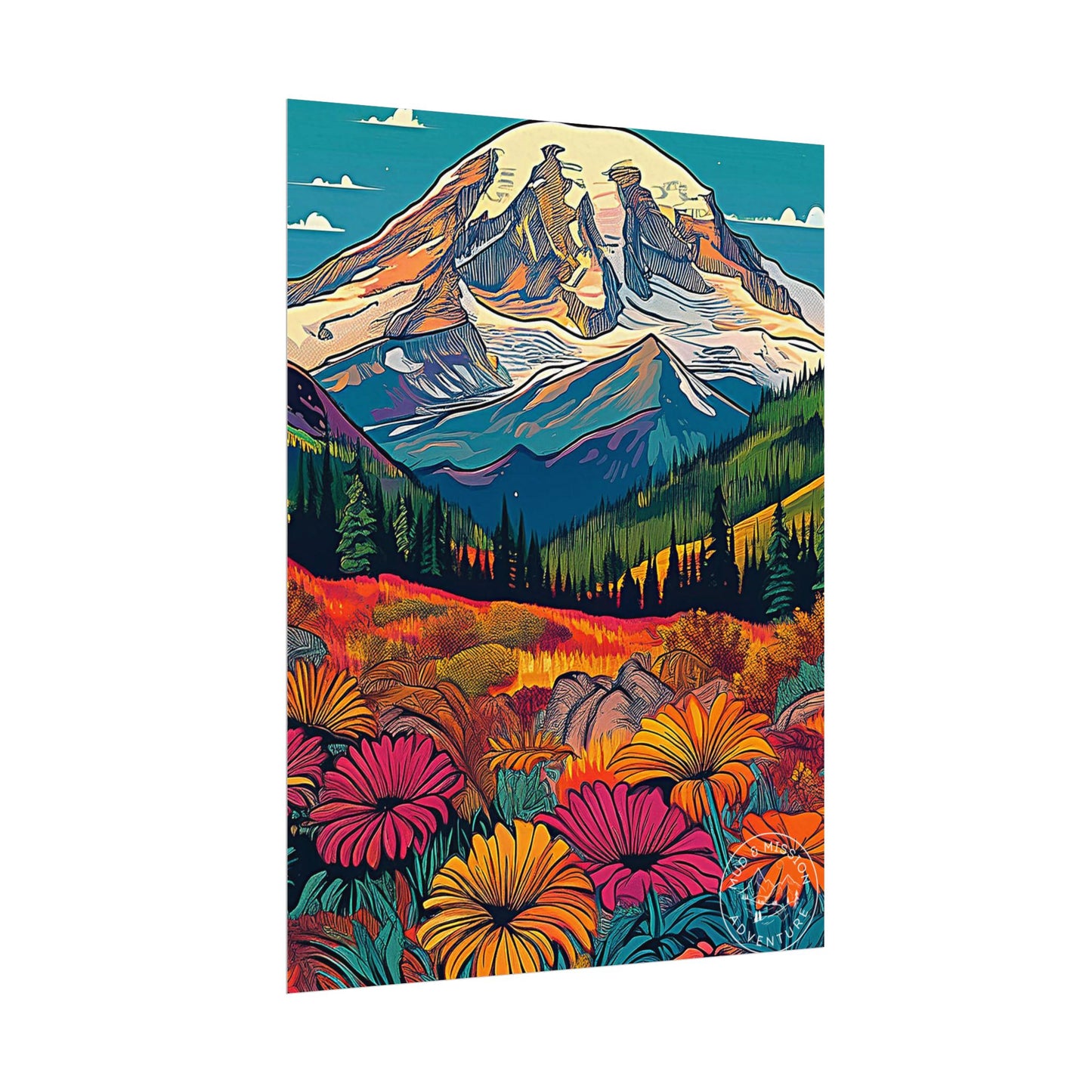 Mount Rainier National Park Matte Poster