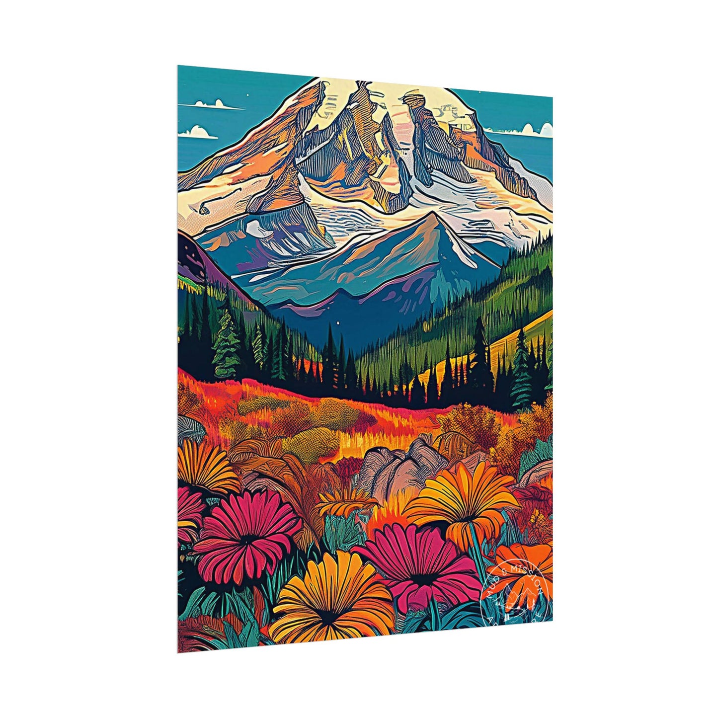 Mount Rainier National Park Matte Poster