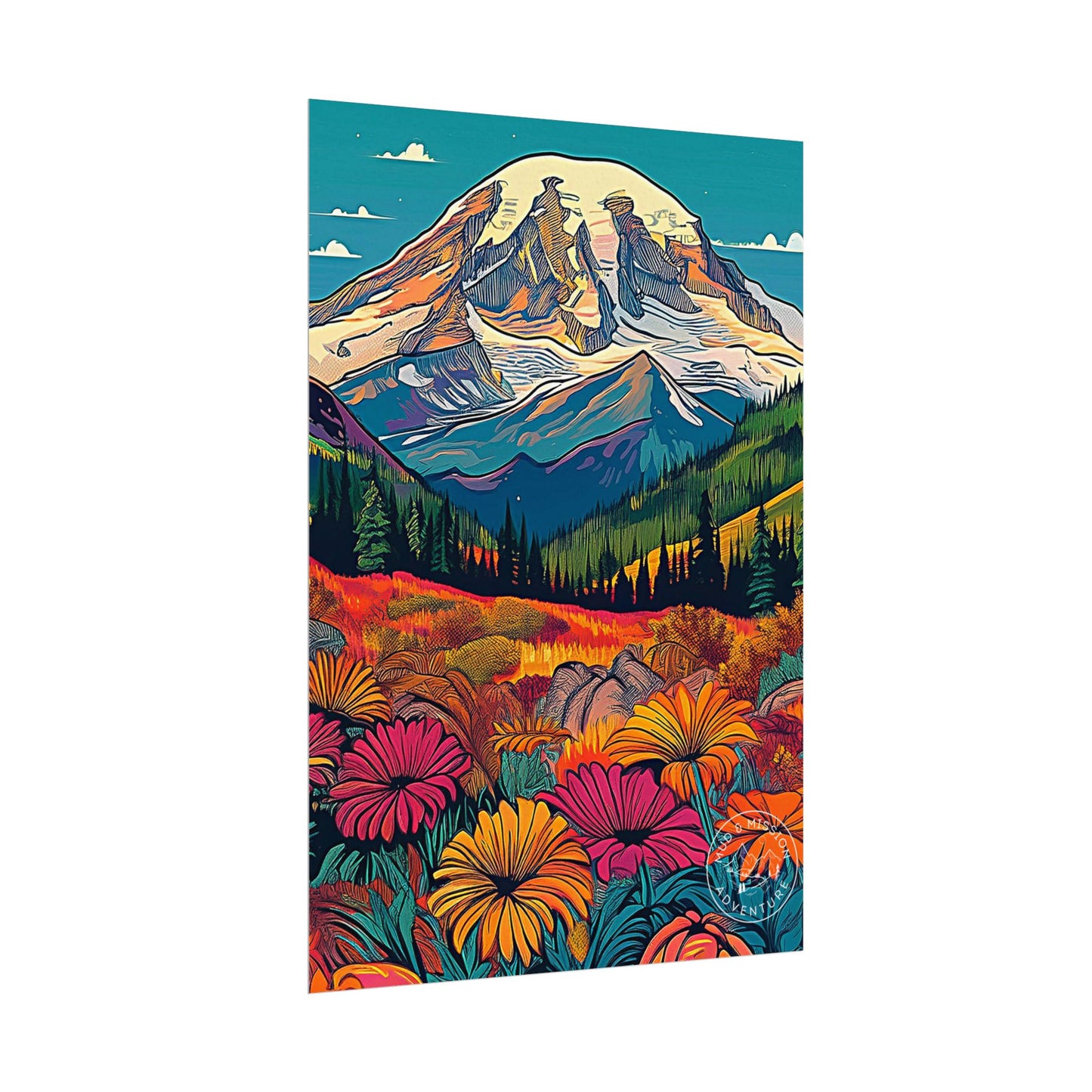 Mount Rainier National Park Matte Poster