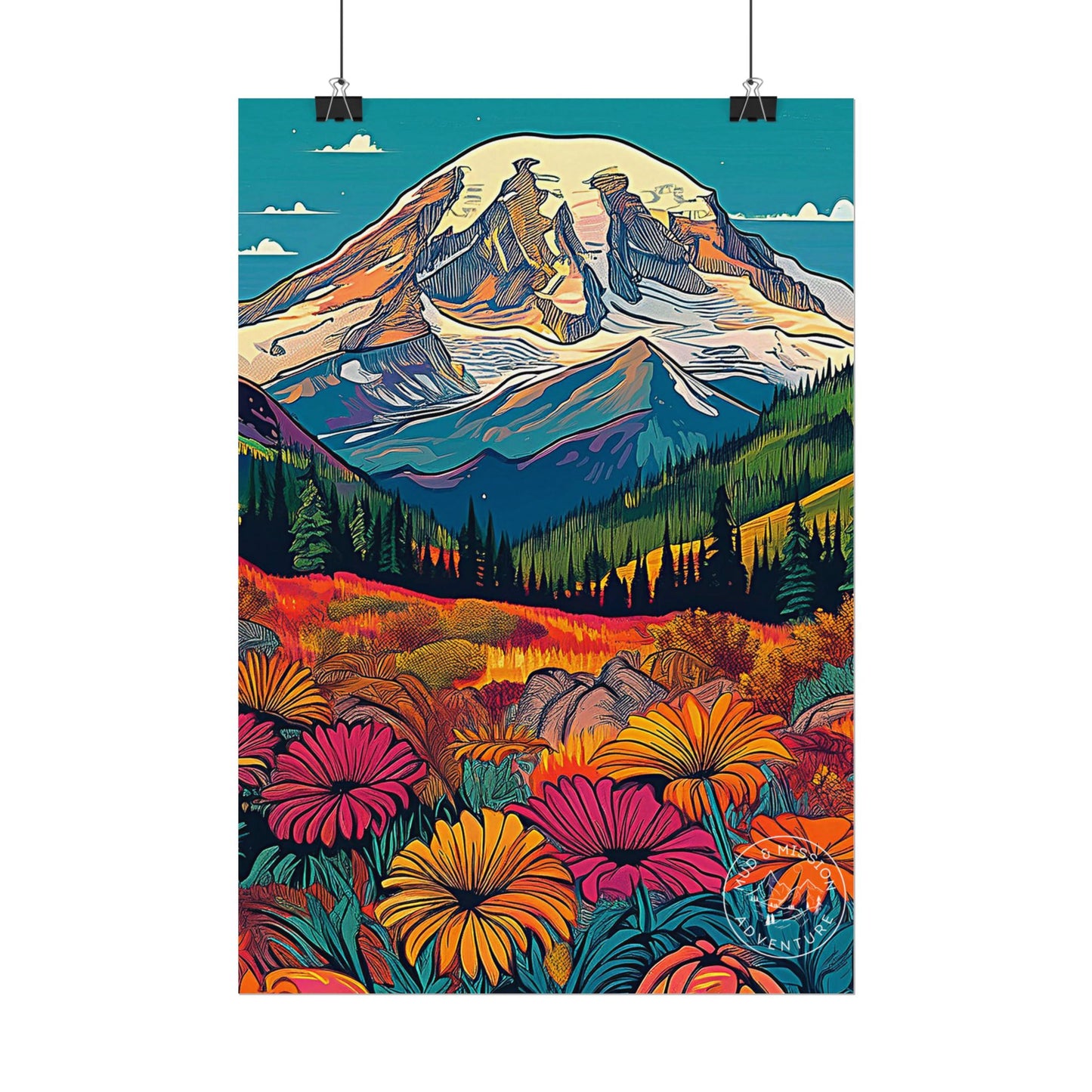 Mount Rainier National Park Matte Poster