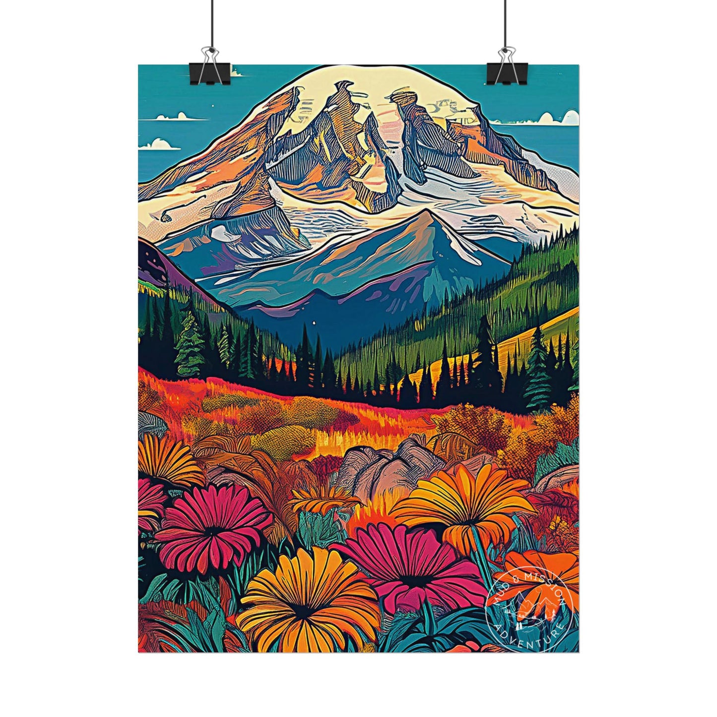 Mount Rainier National Park Matte Poster