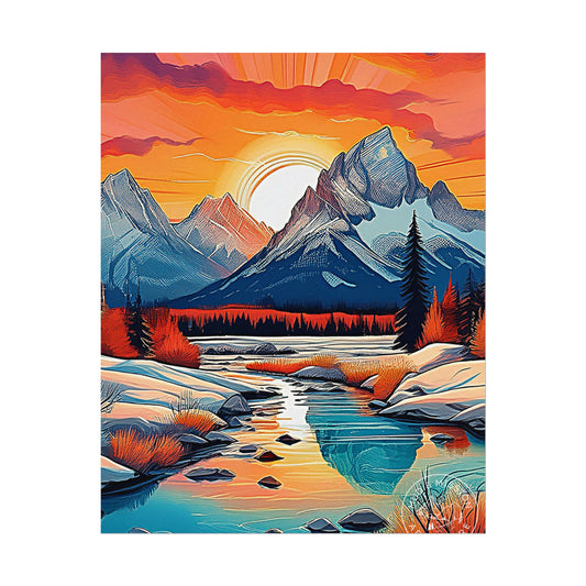 Grand Tetons National Park Matte Poster